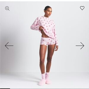 SKIMS boyfriend long sleeve and boxer set